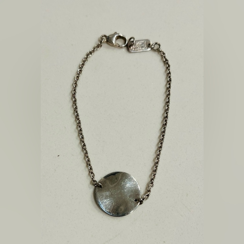 Vintage IPPOLITA Sterling Silver 925 Wavy Round Disc Chain Bracelet.